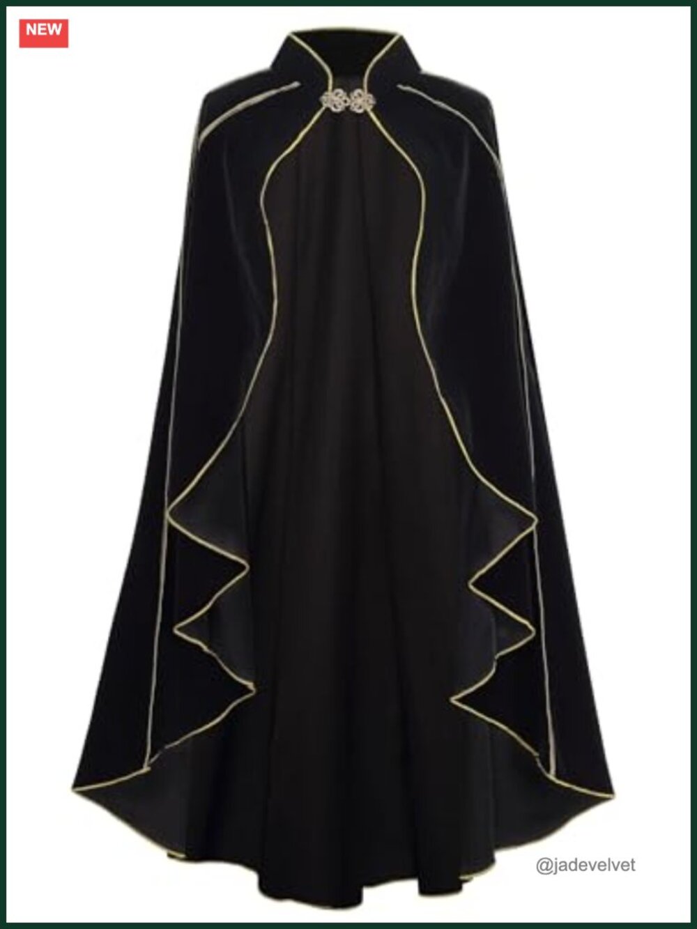 Women's Velvet Medieval Cape Cloak – Stand Collar Halloween Cosplay Costume